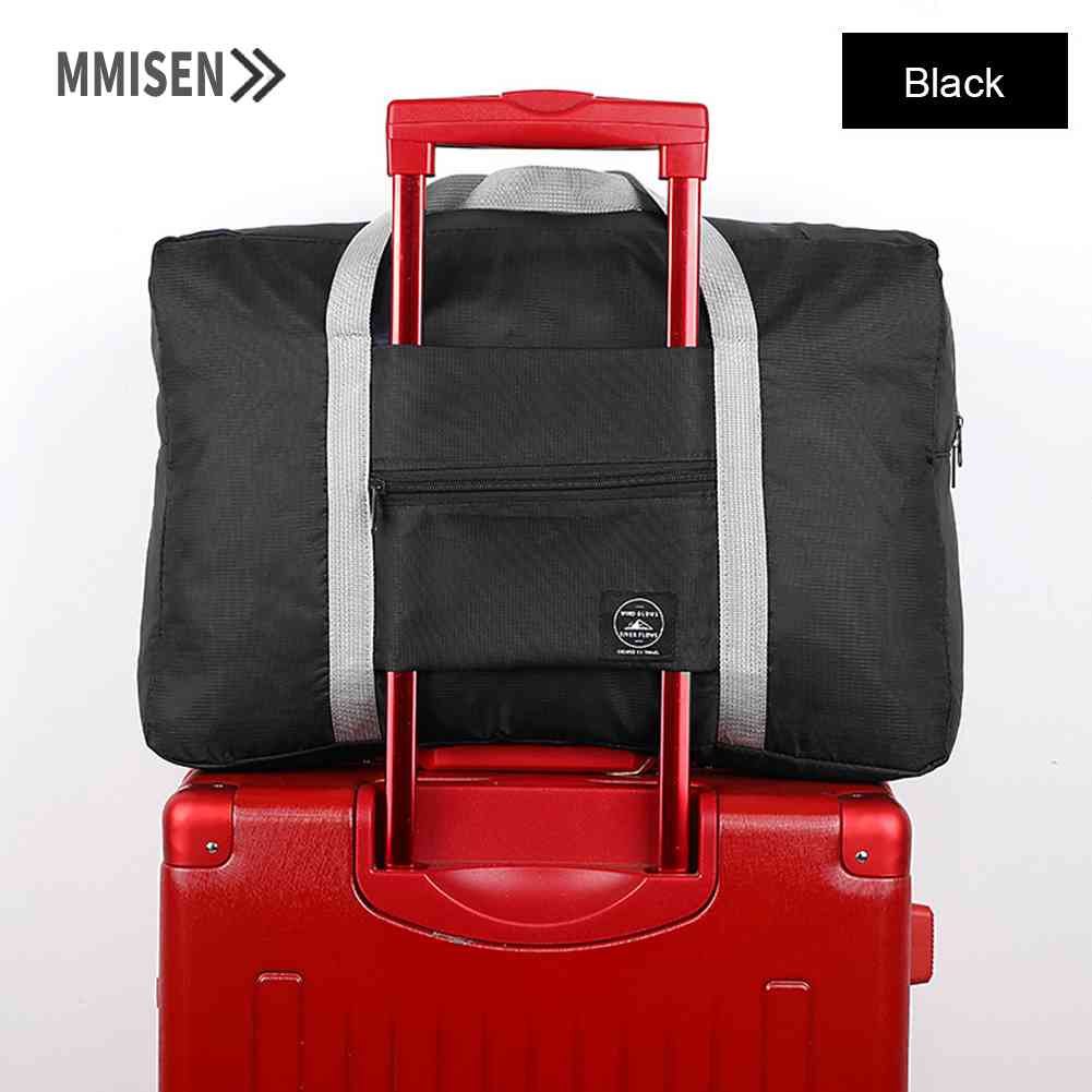 Large Capacity Waterproof Foldable Travel Bags Ultra-Light Solid Color Outdoor Portable Luggage Storage Bag Handbag