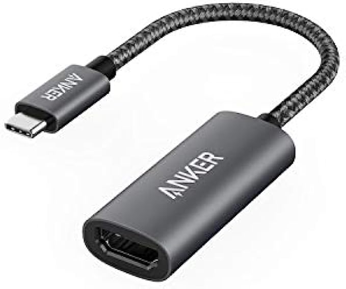 Anker USB C to HDMI Adapter (4K@60Hz), 310 USB-C Adapter (4K HDMI), Aluminum Portable USB C Adapter, for MacBook Pro, MacBook Air, iPad Pro, Pixelbook, XPS, Galaxy, and More